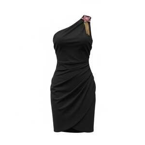 Matthew Williamson One-Shoulder Black Cocktail Dress
